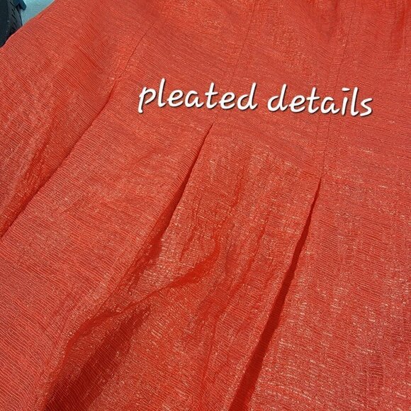 Nine West Women's Coral Sleeveless Midi Dress With Sash. Size 8 - Picture 5 of 8